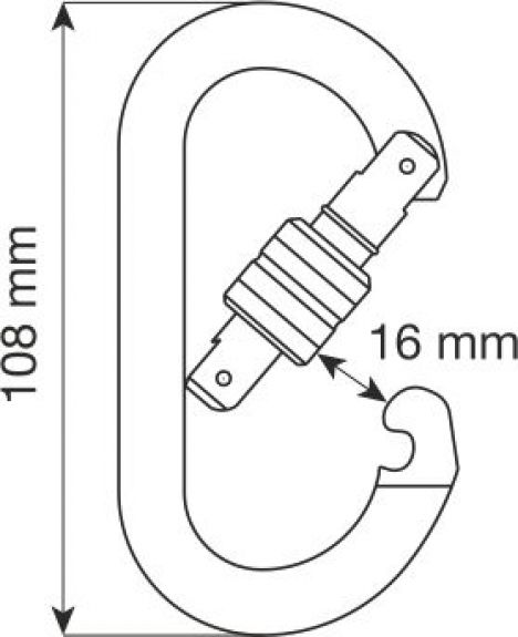 Karabiner-OVAL STANDARD LOCK