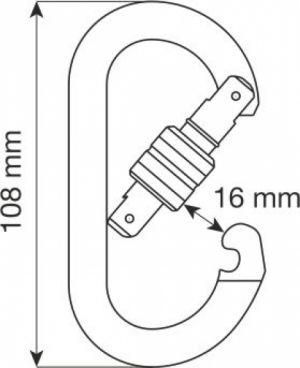 Karabiner-OVAL STANDARD LOCK
